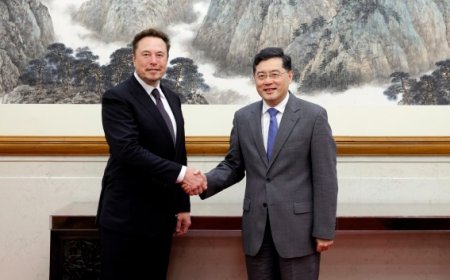 Elon Musk Visits Beijing: Meeting with Chinese Foreign Minister Qin Gang