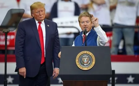Trump Criticizes Rand Paul Over Debt Ceiling Standoff Jeopardizing Tax-Cut Bill