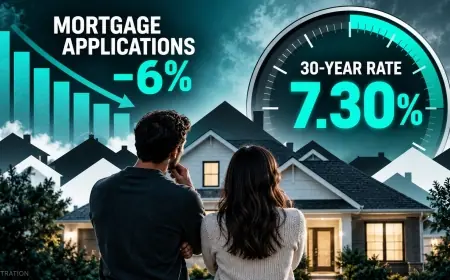 MBA: mortgage applications fall 6% as 30-year rate hits 7.30%, highest since late 2023