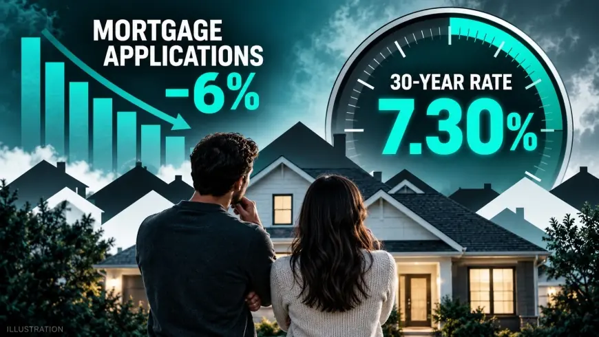 MBA: mortgage applications fall 6% as 30-year rate hits 7.30%, highest since late 2023