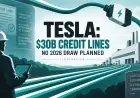 Tesla secures $30B in new credit lines; says it does not plan to draw in 2026
